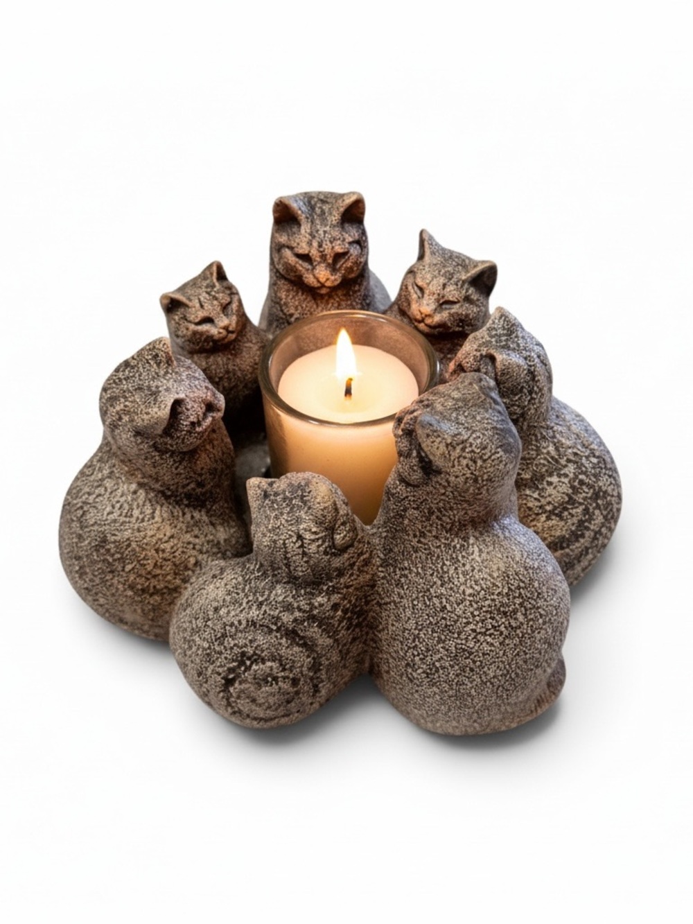 Original Windstone Editions Circle of Cats Candle Lamp, Sculpted by Melody Peña. - Picture 16 of 17
